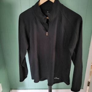 1/4 Midweight Zip Jacket, Black. Large, LL Bean, Gorpcore